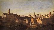 Corot Camille The forum of the garden farnes painting